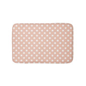 Roos goud/blush roze wit polka dots badkamer tapij badmat (Voorkant)