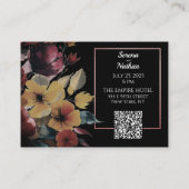 Roos Goud Boeket QR Code Trouwdetails Informatiekaartje (Achterkant)