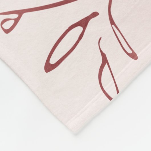 Roos Goud botanische gepersonaliseerde naam en mon Fleece Deken (Hoek)