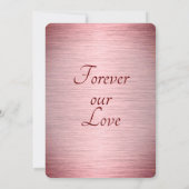 Roos Goud Bourgondië Ombre Roze bruiloft Kaart (Achterkant)