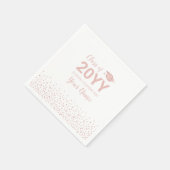 Roos goud Confetti Modern Graduation Party Servet (Hoek)