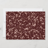 Roos goud confetti red burgundy 50th Birthday Kaart (Achterkant)