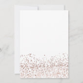 Roos goud confetti white save the date bruiloft (Achterkant)