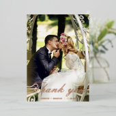 Roos goud dank je creditcard Weddenschap folie Folie Feestdagenkaart (Staand Voorkant)