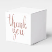 Roos goud dank u gunst dozen, glitter bedankdoosjes (Voorkant Zijde)