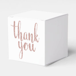 Roos goud dank u gunst dozen, glitter bedankdoosjes