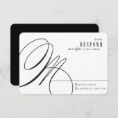 Roos Goud Delicate Bruiloft Antwoord Kaart (Voorkant / Achterkant)