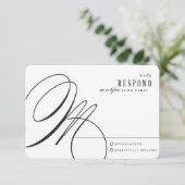 Roos Goud Delicate Bruiloft Antwoord Kaart (Staand voorkant)