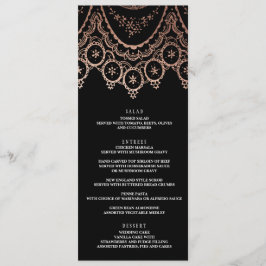 Roos Goud Delicate Kant Bruiloft Menu