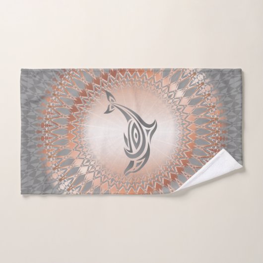 Roos Goud Dolphin Mandala Kustal Bad Handdoek (Handdoek)