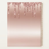 Roos Goud Dripping Glitter Metallic Bruiloft Planner