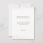 Roos goud Eenvoudig botanisch monogram bedankt (Achterkant)