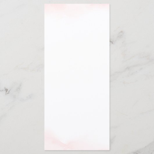 Roos goud eenvoudige botanische monogram bruiloft menu (Achterkant)