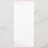 Roos goud eenvoudige botanische monogram bruiloft menu (Achterkant)