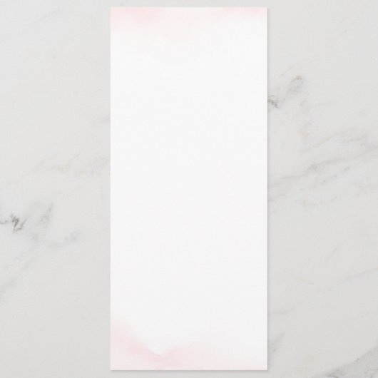 Roos goud eenvoudige botanische monogram bruiloft menu (Achterkant)