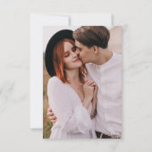 Roos goud eenvoudige elegante botanische QR code b RSVP Kaartje (Achterkant)