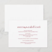 Roos Goud Eenvoudige Elegante Huwelijksaccommodati Informatiekaartje (Voorkant / Achterkant)