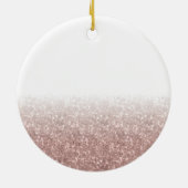 Roos Goud Eerste Kerst Mr & Mrs Paar Foto Keramisch Ornament (Achterkant)