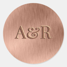 Roos Goud effect Sticker monogram,