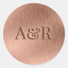 Roos Goud effect Sticker monogram,