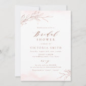 Roos goud elegant botanisch rustisch vrijgezellenf kaart (Voorkant)