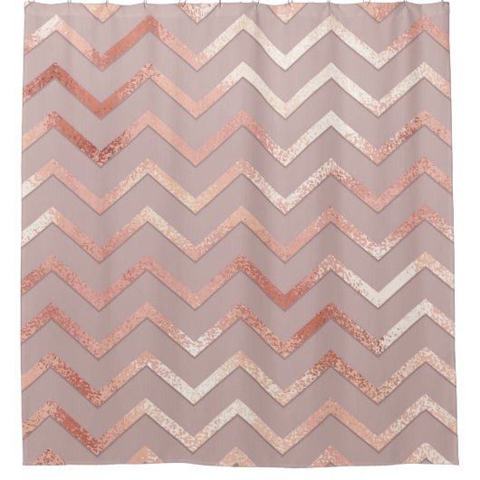 Roos goud: elegant patroon. douchegordijn (Voorkant)