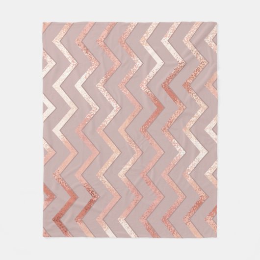 Roos goud: elegant patroon. fleece deken (Voorkant)