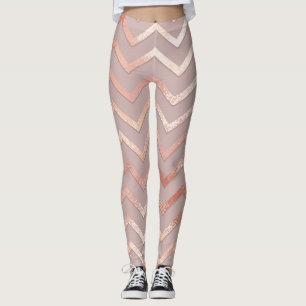 Roos goud: elegant patroon. leggings