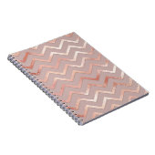 Roos goud: elegant patroon. notitieboek (Rechterzijde)