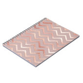 Roos goud: elegant patroon. notitieboek (Linkerzijde)