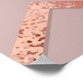 Roos goud: elegant patroon. poster (Hoek)