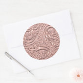 Roos goud elegant Victoriaans Ronde Sticker (Envelop)