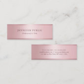 Roos Goud Elegante Moderne Professionele Sjabloon Mini Visitekaartje (Voorkant / Achterkant)