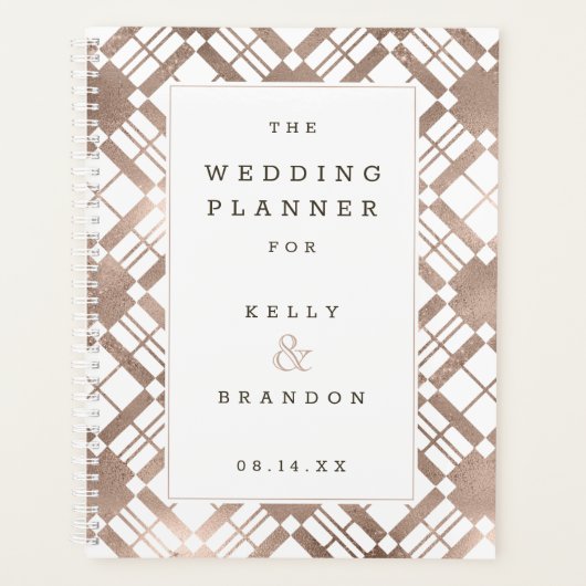 Roos Goud & Elke Kleur Boerderij Rustieke Bruiloft Planner (Voorkant)