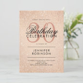 Roos Goud Elke leeftijd Glitter Verf Kijk Kaart (Staand voorkant)