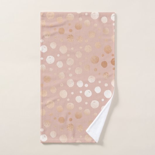 Roos-goud- en beige stippen bad handdoek (Handdoek)