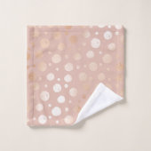 Roos-goud- en beige stippen bad handdoek (Wasdoekje)