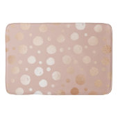 Roos-goud- en beige stippen badmat (Voorkant)