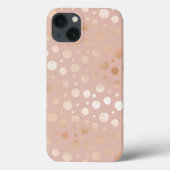 Roos-goud- en beige stippen Case-Mate iPhone case (Achterkant)