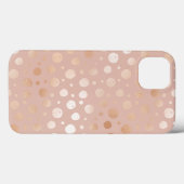 Roos-goud- en beige stippen Case-Mate iPhone case (Achterkant (horizontaal))