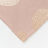 Roos-goud- en beige stippen fleece deken (Hoek)