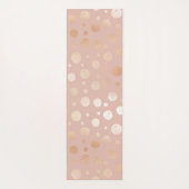 Roos-goud- en beige stippen yogamat (Achterkant)