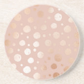 Roos-goud- en beige stippen zandsteen onderzetter (Voorkant)