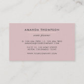 Roos Goud en Blush Roze Abstract Visitekaartje (Achterkant)