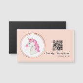 Roos Goud en Blush Roze Haar Stylist QR Code (Voorkant / Achterkant)