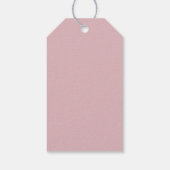 Roos Goud en Blush Roze Kerstballen Cadeaulabel (Achterkant)