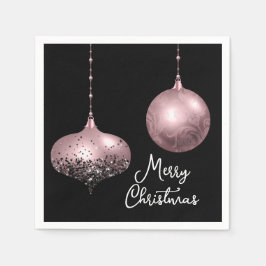 Roos Goud en Blush Roze Kerstballen Servet