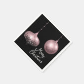 Roos Goud en Blush Roze Kerstballen Servet (Hoek)