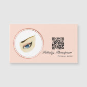 Roos Goud en Blush Roze Make-up Artiest QR Code (Voorkant)