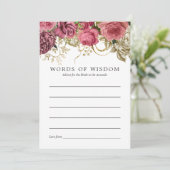  Roos Goud en Blush Vrijgezellenfeest Advies Kaart (Staand voorkant)